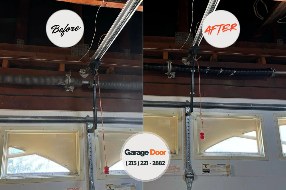 Before and after: garage door repair 63384